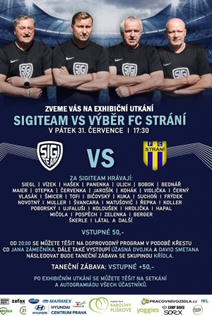 V pátek 31.7.2020 v 17:30 exhibiční utkání SIGITEAM vs FC Strání