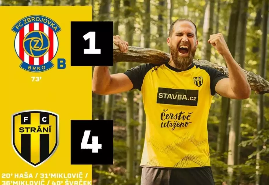 Strání čtyřmi góly zničilo Zbrojovku, slaví první výhru v MSFL